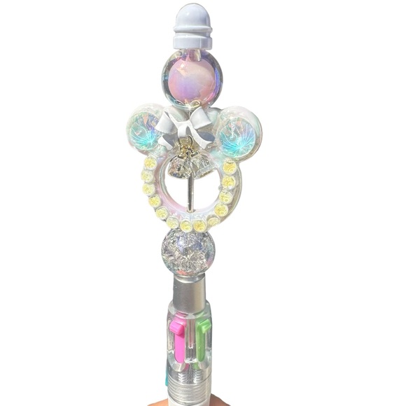 White Wedding Bells Mouse Multiple 4 Ink Crackle Beaded Iridescent Pen - Picture 3 of 8